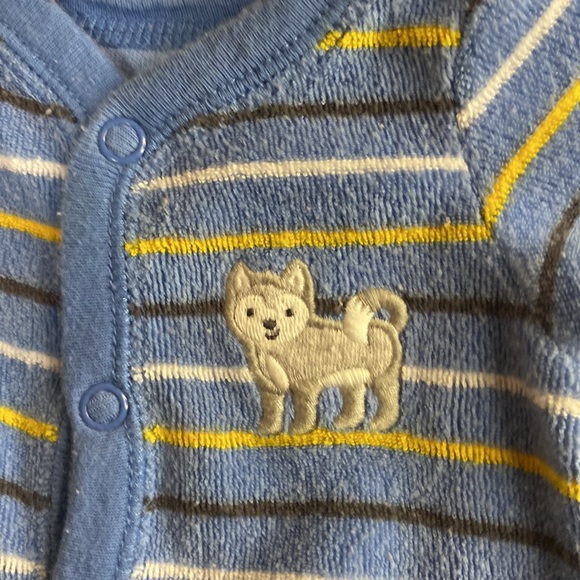 Carter’s Baby Sleeper Playsuit 2 Outfits Newborn Infant First Christmas & Dog - Picture 8 of 13